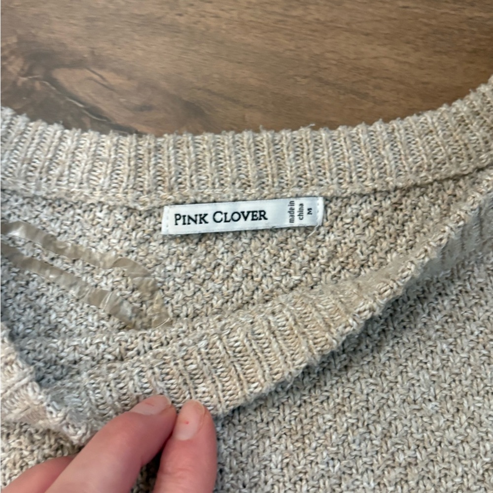 Women's Cream Sweater - Picture 4 of 12